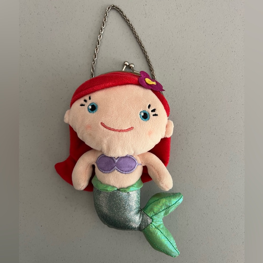 Disney Store Ariel the Little Mermaid Plush Purse